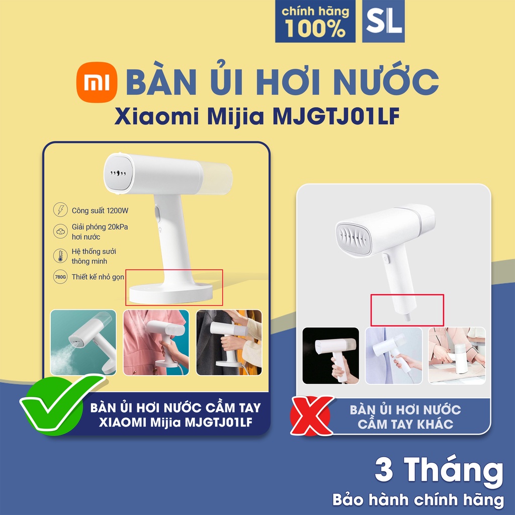 Bàn ủi hơi nước Xiaomi Mijia cầm tay nhỏ gọn công suất 1200W là phẳng quần áo nhanh chóng