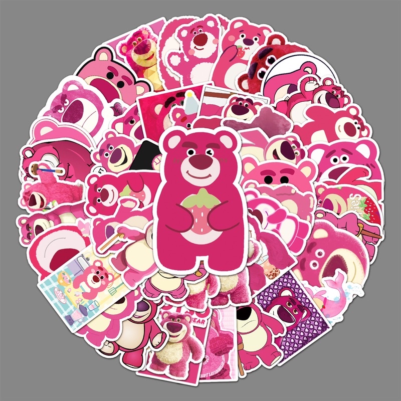Sticker Gấu Dâu LOTSO, Thỏ Tím Cáo Hồng Siêu Dễ Thương