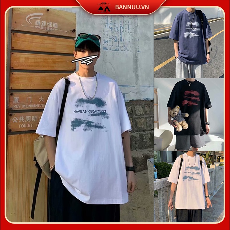 Áo thun nam tay ngắn cổ tròn áo thun dáng rộng phong cách mùa hè Hàn Quốc lớn áo thể thao nam siêu đẹp áo thun mỹ T Shirt unisex áo phông áo thun cổ tròn