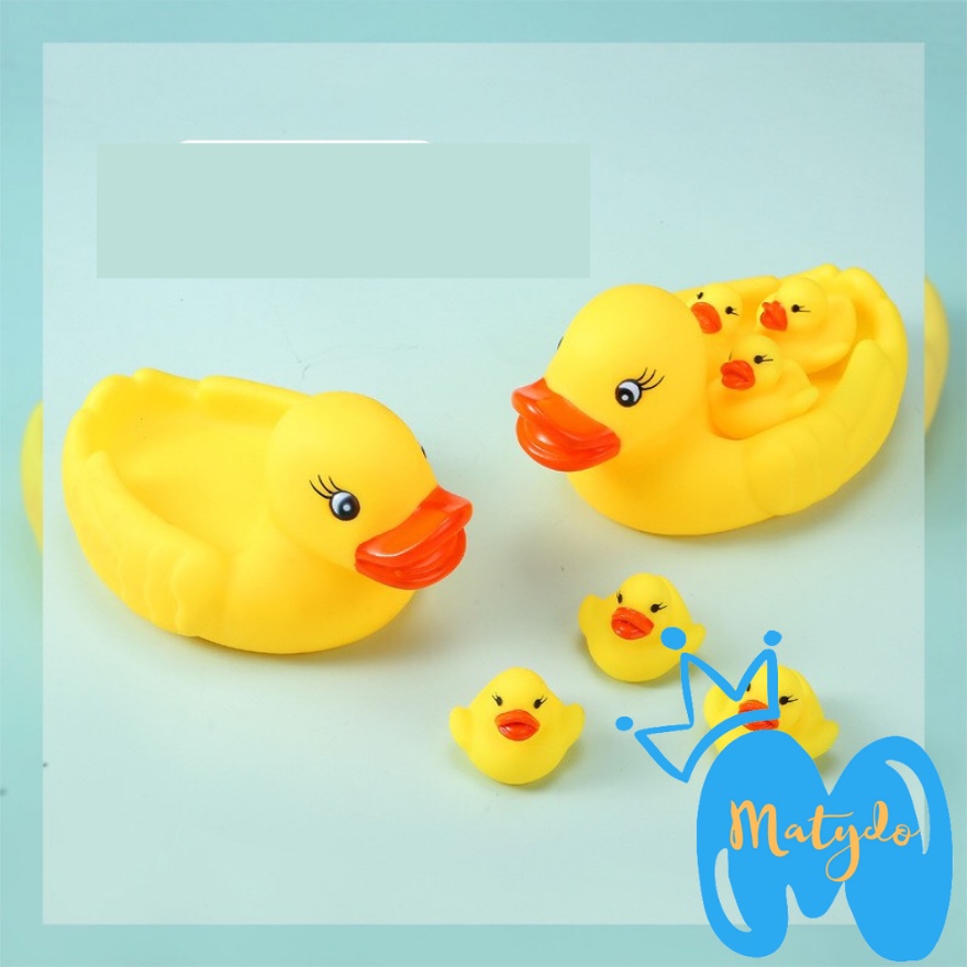 Đồ chơi nhà tắm mini gồm 4 chú vịt đáng yêu bóp kêu bip bip giúp bé thích thú khi tắm