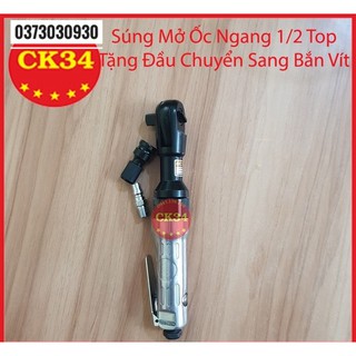 Súng Mở Ốc Ngang-Súng Hơi Mở Ốc 1/2 TOP Tặng 1 Đầu Chuyển Vít