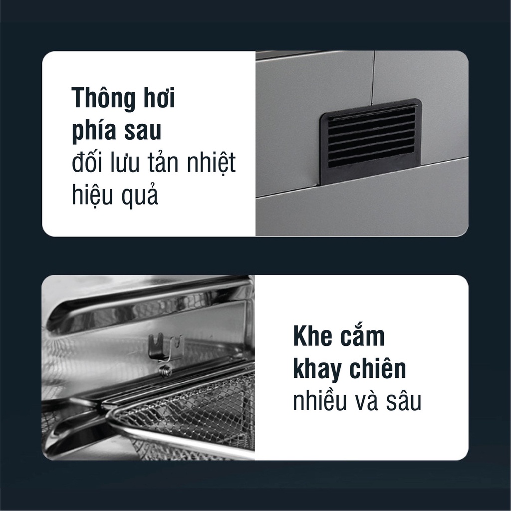 [Mã ELHADEV giảm 4% đơn 300K] Nồi chiên không dầu Ai-STONE Ai-6800 Dung tích lớn 12L - Bảo hành 12 tháng