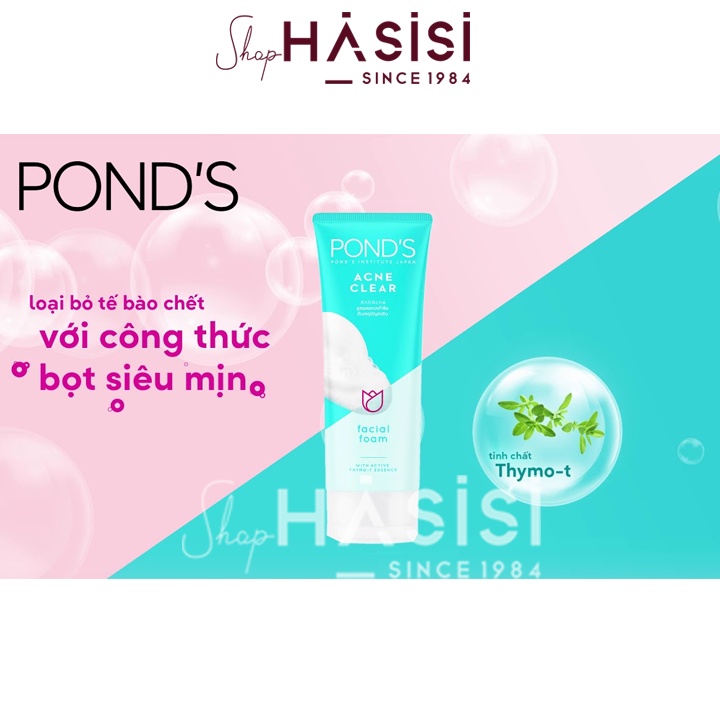 Sữa Rửa Mặt Ngăn Ngừa Mụn Đa Tác Động POND'S ACNE CLEAR ANTIACNE FACIAL FOAM