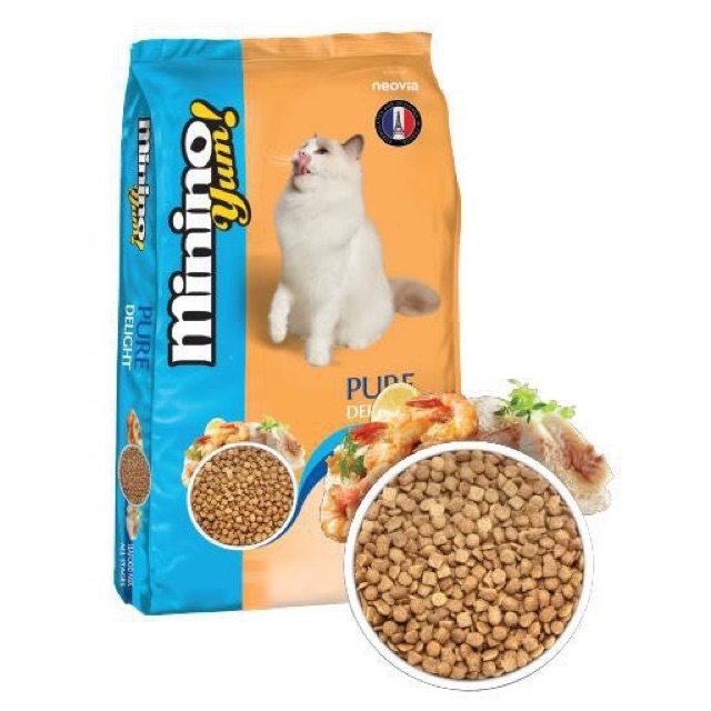 Thức Ăn Hạt Minino YUM 1,5Kg Cho Mèo Hương Vị Hải Sản