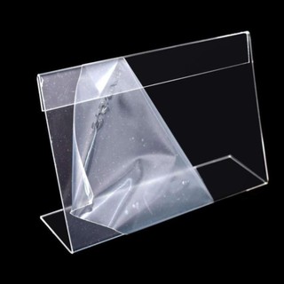 Menu mica chữ L, đựng card visit, chức danh, ghi giá sản phẩm