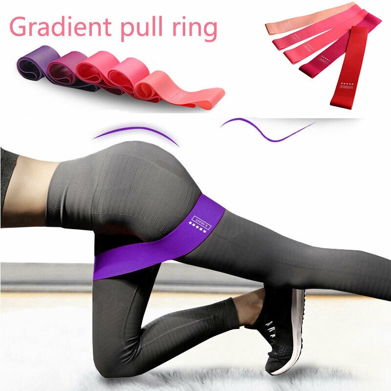 5Pcs/set Resistance Bands Yoga Belts / Pilates Sport Rubber Training Pull  Bands/ Wide Fitness Exercise Legs Band Loop / Strength Resistance Bands / Legs Thigh Glute Butt Squat Workout Exercises / Braided Elastic Band Fitness Equipment