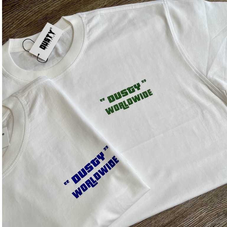Áo Thun Unisex Dusty Worldwide Style White 100% Cotton 250gsm - Local Brand Chính Hãng