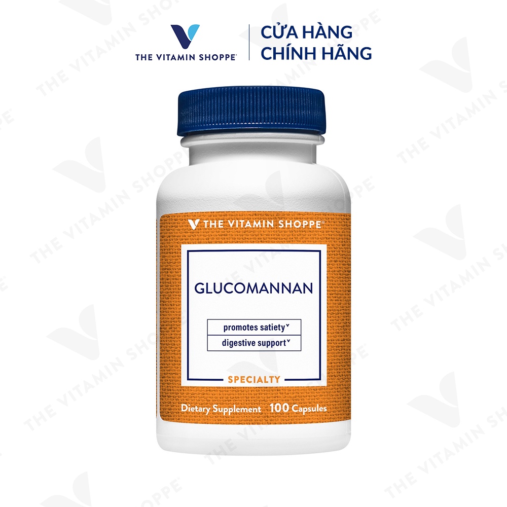 Viên uống ổn định đường huyết THE VITAMIN SHOPPE Glucomannan hỗ trợ giảm cân 100 viên