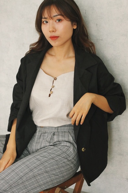 BLAZER LINEN BỐ ĐEN | BigBuy360 - bigbuy360.vn