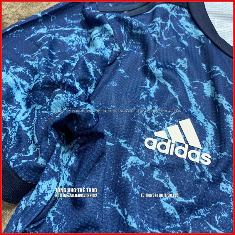 Bộ Quần Áo Bóng Đá Đội Tuyển Argentina Màu đen loang - Vải thái siêu mát - Chuẩn Áo Đấu 2022