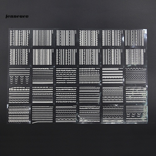 [Hàng mới về] Bộ 30 tấm hình dán họa tiết ren 3D trang trí móng tay nghệ thuật