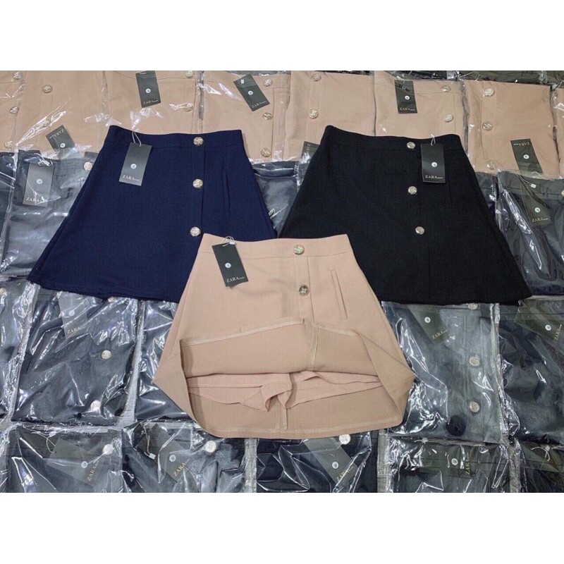 [ Mã FAMAYWA giảm 10K đơn 50K] Chân Váy Chữ A Dáng Ngắn Đính 3 Khuy, có lót trong | BigBuy360 - bigbuy360.vn