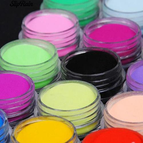 Bộ 12 lọ bột màu trang trí móng tay tiện dụng
