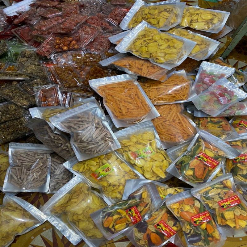 500G Khoai môn sấy sợi Pna Store hàng xuất khẩu, không đường, giòn rụm, thơm ngon