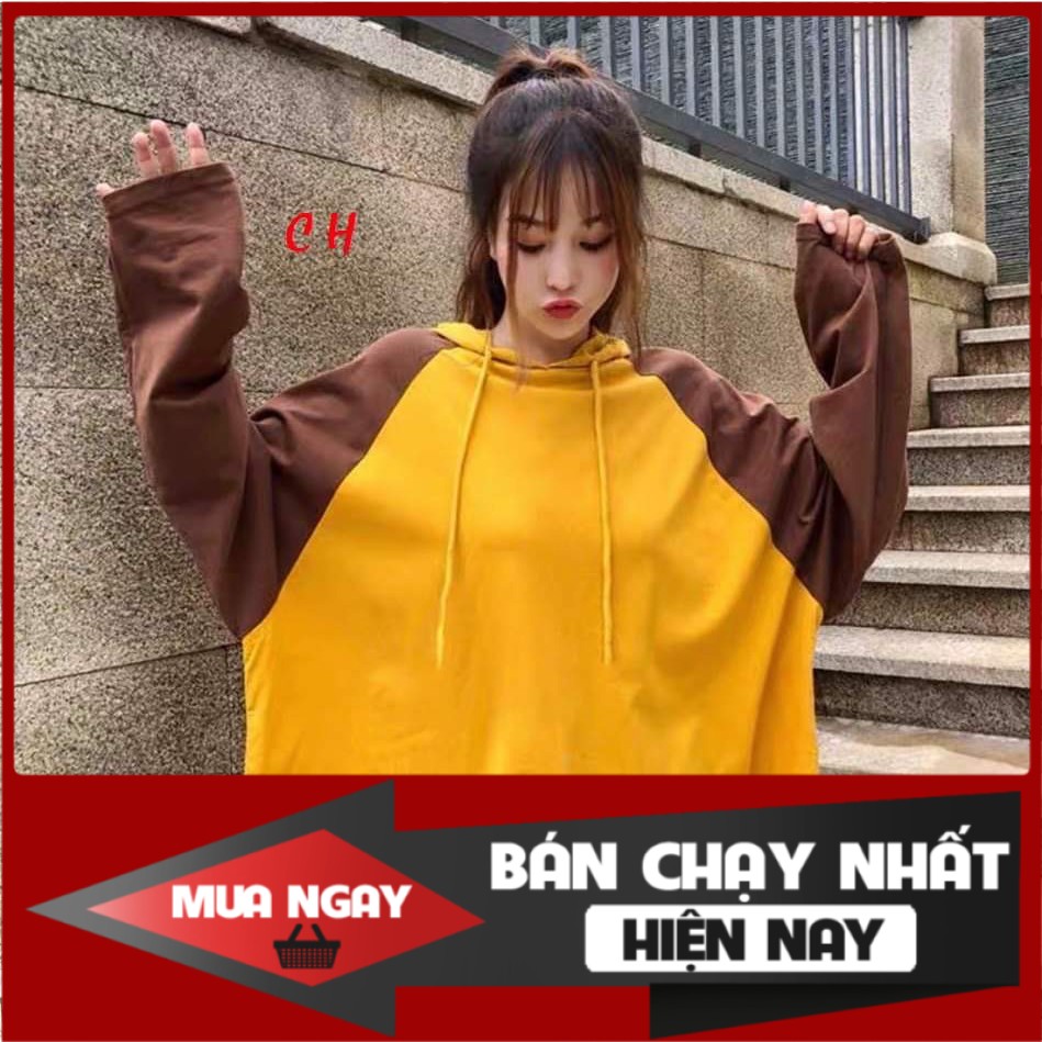 Áo Hoodie Nam Nữ Thu Đông Giá Rẻ Cho Học Sinh Mặc Đi Học, Đi Chơi Siêu Đẹp - Áo hoodie raplan phối tay trơn COH0820