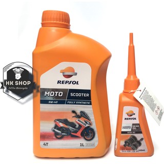 Combo Nhớt Cho Xe Tay Ga Repsol Moto Scooter 4T 5W-40