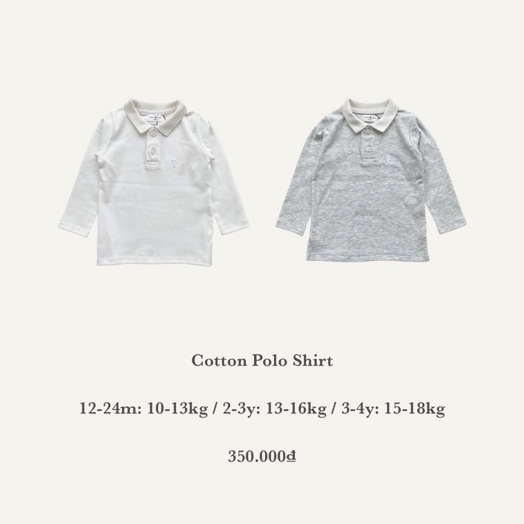 Cotton Polo Shirt Áo Polo Dài Tay Cotton Cao Cấp Macro & Micro