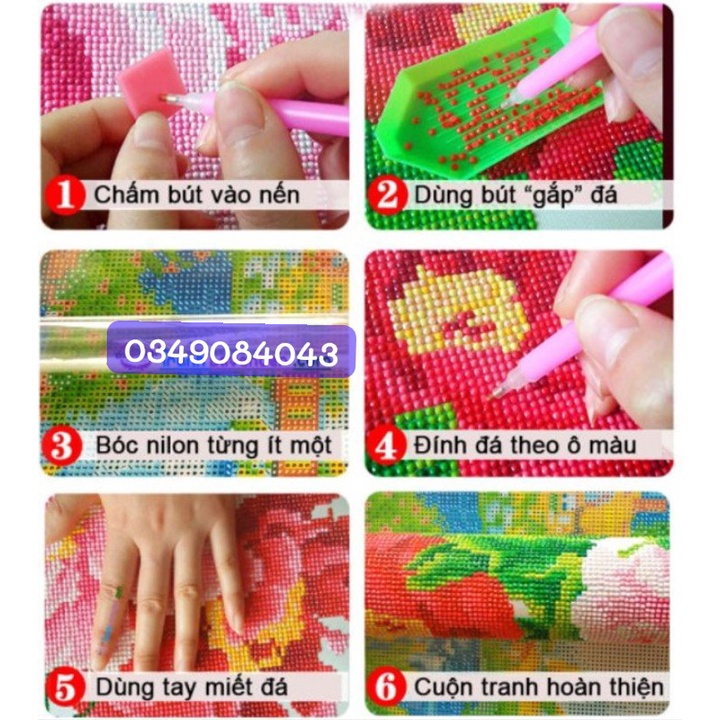 Tranh đính đá phật bà df657
