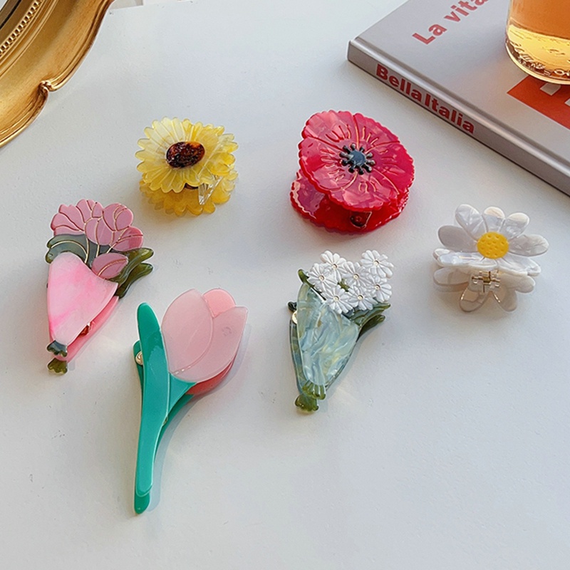Kẹp Tóc Hình Hoa Tulip Nhiều Màu Sắc Thời Trang Cho Nữ