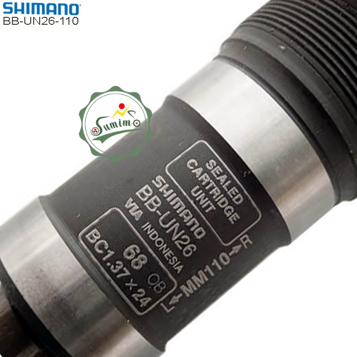 Trục giữa xe đạp - Cốt giữa SHIMANO BB-UN26 68x110mm cốt vuông - Chính hãng