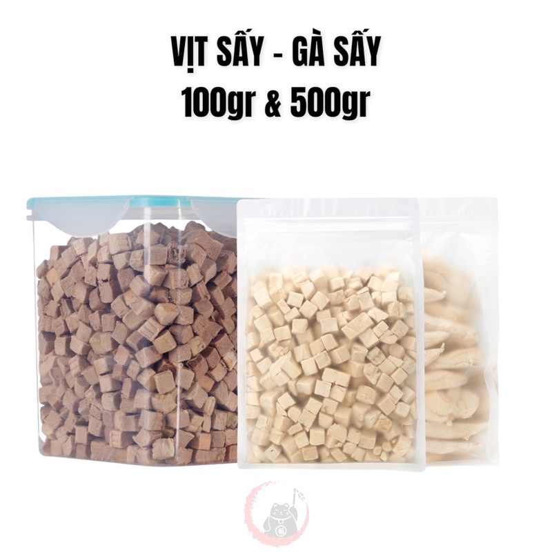 Thức ăn cho mèo - Gà sấy, Vịt sấy, hỗn hợp