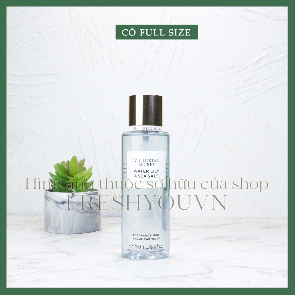 Water Lily Sea Salt - Xịt thơm toàn thân body mist khác Victoria's Secret - fresh you