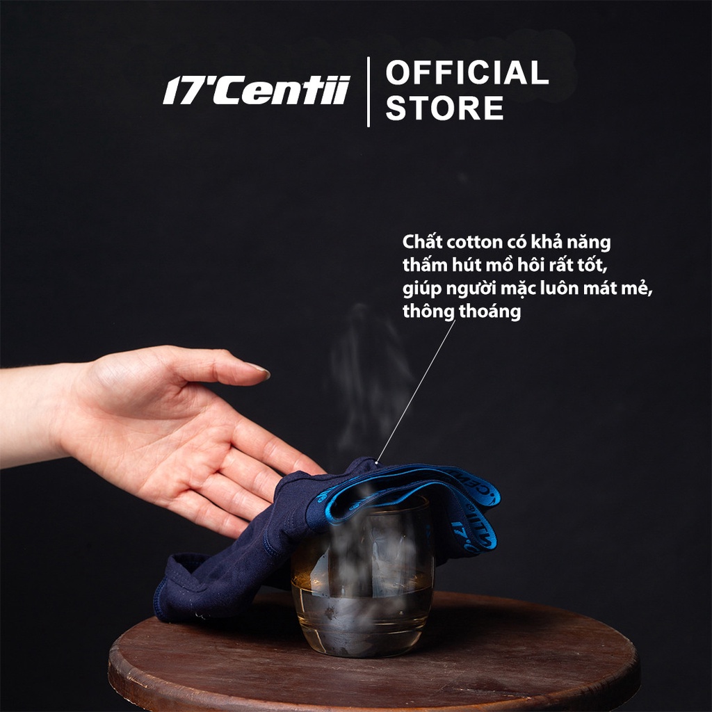 Combo 4 Quần Lót Sịp Nam Tam Giác Cotton 2 Lưng 17CENTII Cao Cấp Tôn Dáng Ôm Trọn Vòng 3 Kháng Khuẩn Thoáng Khí