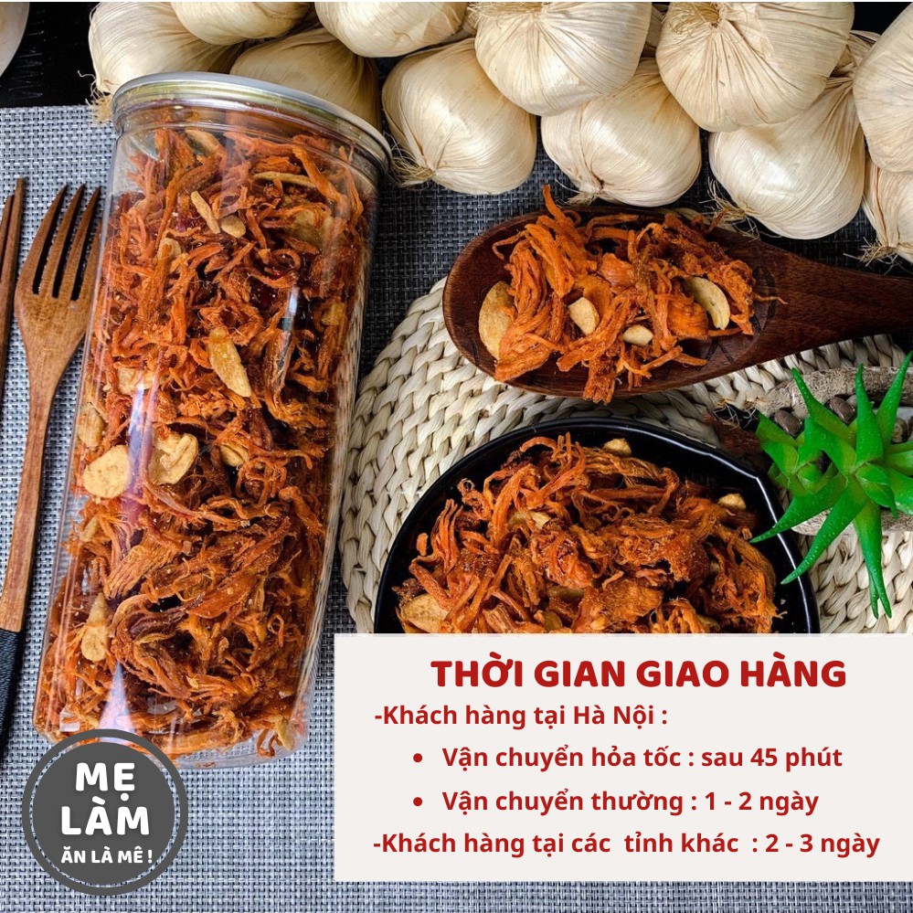 Khô heo cháy bơ tỏi Mẹ Làm 300g đồ ăn vặt Sài Gòn vừa ngon vừa rẻ đảm bảo vệ sinh an toàn thực phẩm | BigBuy360 - bigbuy360.vn