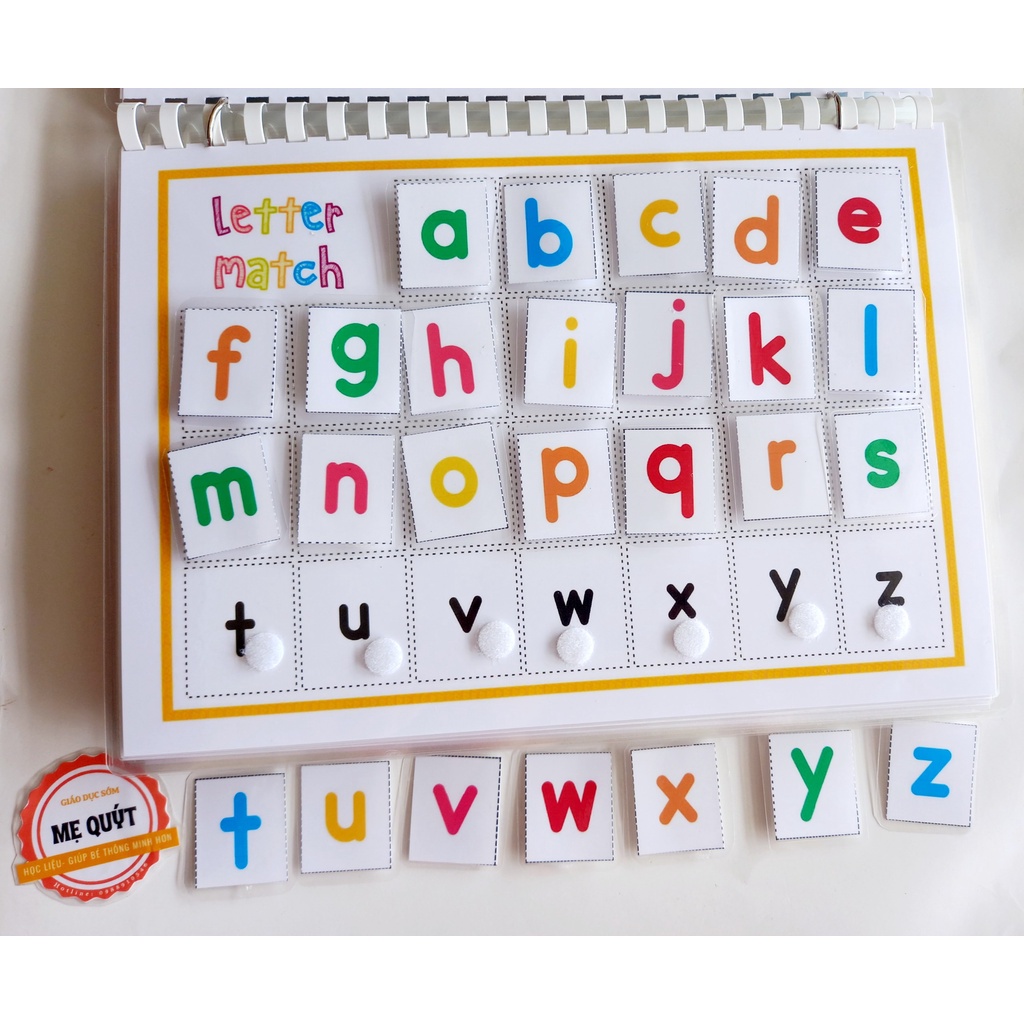 Bảng Chữ Cái Tiếng Anh - Học Liệu Cho Bé Theo PP Montessori -Bé Ghi Nhớ Nhanh- Phù Hợp Bé Từ 1-6 Tuổi