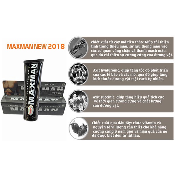 [HIỆU QUẢ VƯỢT TRỘI] Combo 3 Tuýp Gel MAXMAN | Dòng Gel Massage Tăng Kích Thước Cậu Nhỏ Từ USA Hiệu Quả Nhanh Chóng