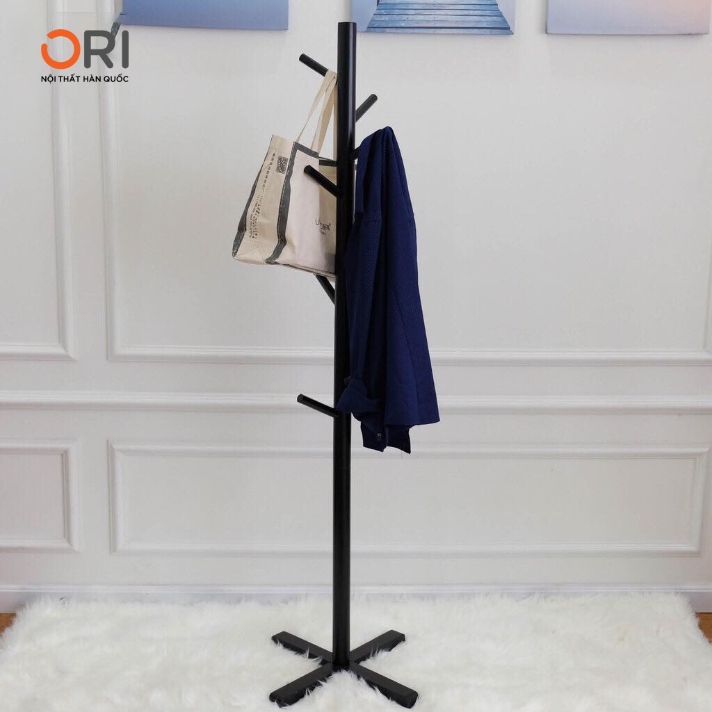 COMBO SÀO TREO ĐỒ - CÂY TREO BẰNG GỖ HÀN QUỐC - DOUBLE SINGLE - STANDING HANGER - BLACK