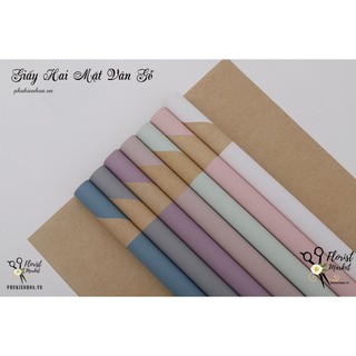 GIẤY GÓI HOA - HAI MẶT VÂN GỖ