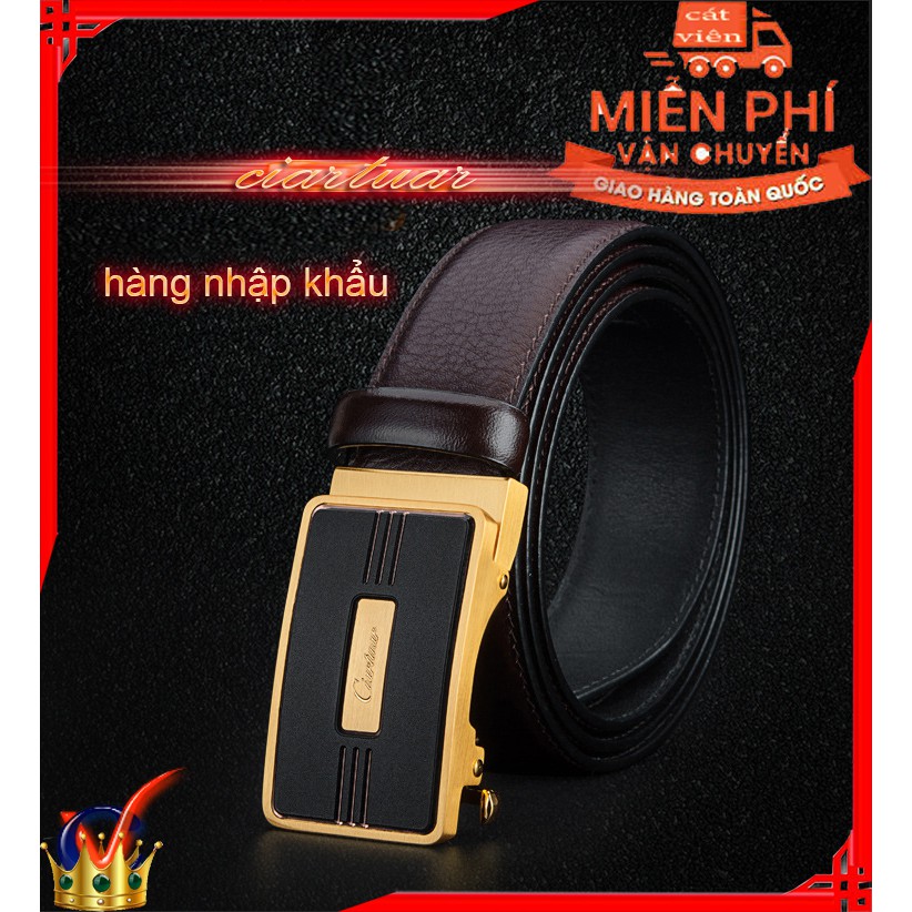 HÀNG HIỆU/Thắt Lưng Da Nam Khóa Tự Động Cao Cấp Dây Nịt Nam Da Bò 100% Chính Hãng Ciartuar Mầu Vàng Bạc Nam Tính... | BigBuy360 - bigbuy360.vn