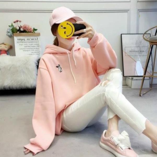 Áo hoodie nữ 🍒FREESHIP🍒 Áo khoác hoodie nữ giữ ấm mùa đông lạnh ( tai thỏ ) cute thời trang Freesize dưới 60kg
