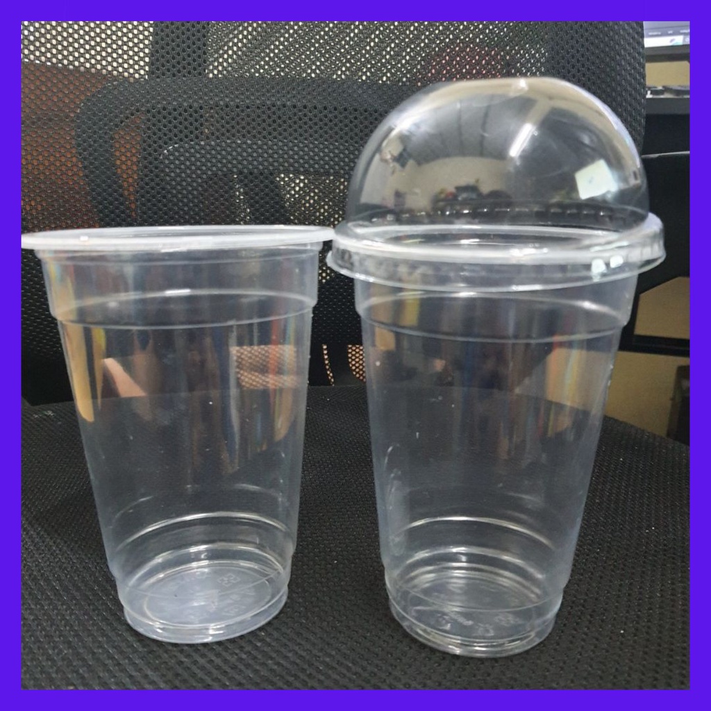 Sỉ 50 cốc nắp cầu đựng trà sữa loại 500ml (loại nhựa PP dùng cho máy dập cốc)