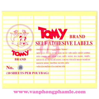 Giấy dán Tomy từ 99 đến 124 (Xấp 10 Tờ)