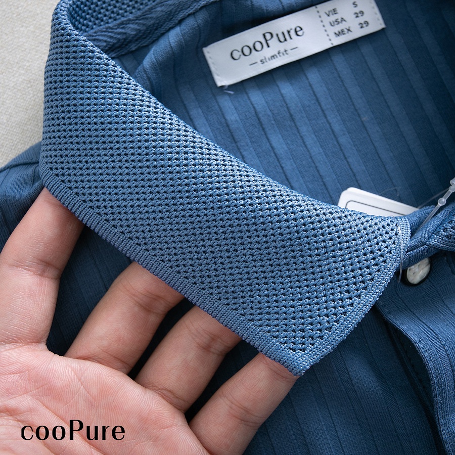 Áo thun polo nam cooPure, chất liệu len sweater thoáng mát, thiết kế cách điệu NO.9116 (6 màu)