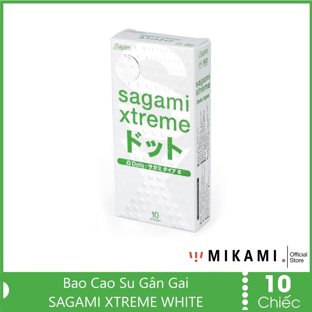Combo 03 Hộp Bao Cao Su SAGAMI XTREME WHITE Gân Gai, SUPER THIN Siêu Mỏng.