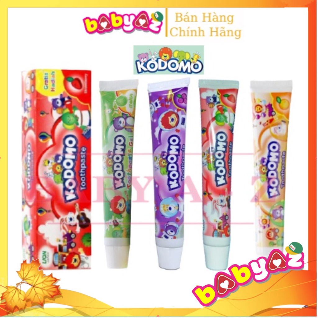 Kem Đánh Răng Trẻ Em Kodomo Kem Đánh Răng Cho Bé Nuốt Được Hàng Chinh Hãng, Trọng Lượng 45gr