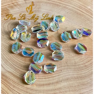 5 viên pha lê Swarovski Graphic 10mm màu trắng cầu vồng