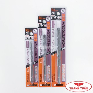 BỘ 03 MŨI KHOAN UNIKA RJ CHUÔI LỤC GIÁC 6.0mm,8.0mm,10.0mm [THANHTUAN.vn]