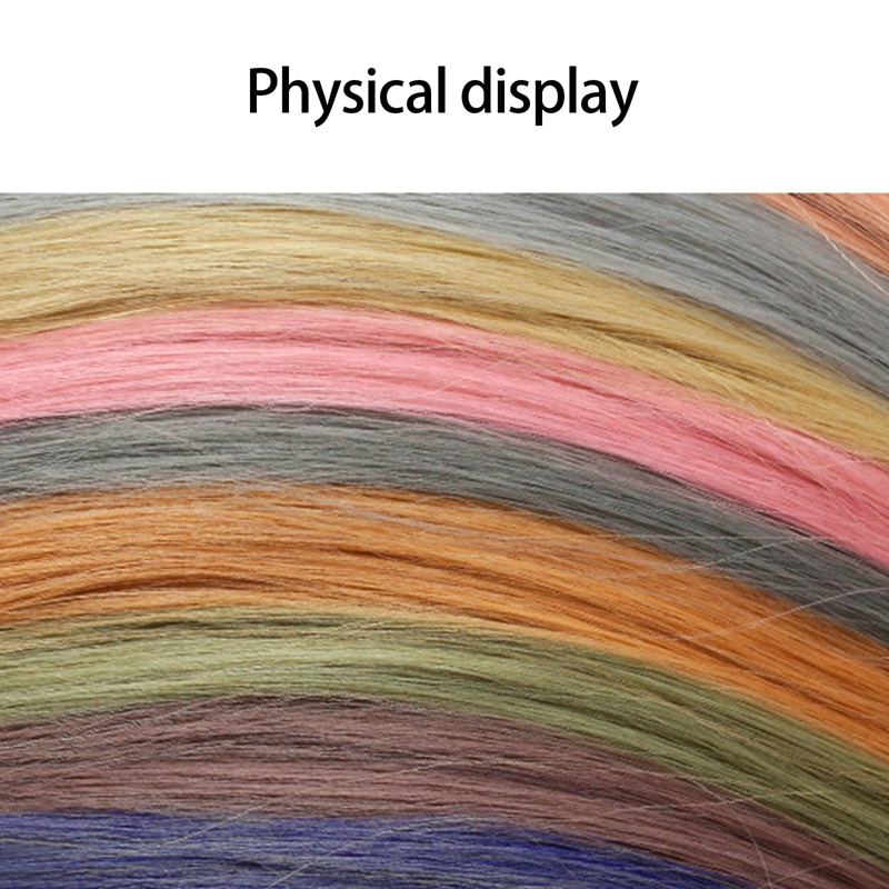 Tóc Giả Dạng Kẹp Thẳng Dài Màu Gradient Phong Cách Hàn Quốc