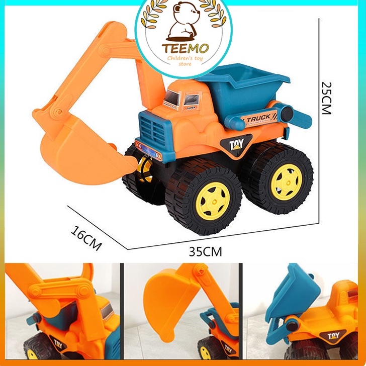 Xe đồ chơi cho bé trai 2 tuổi xe tải công trình cỡ lớn TEEMO XE-06