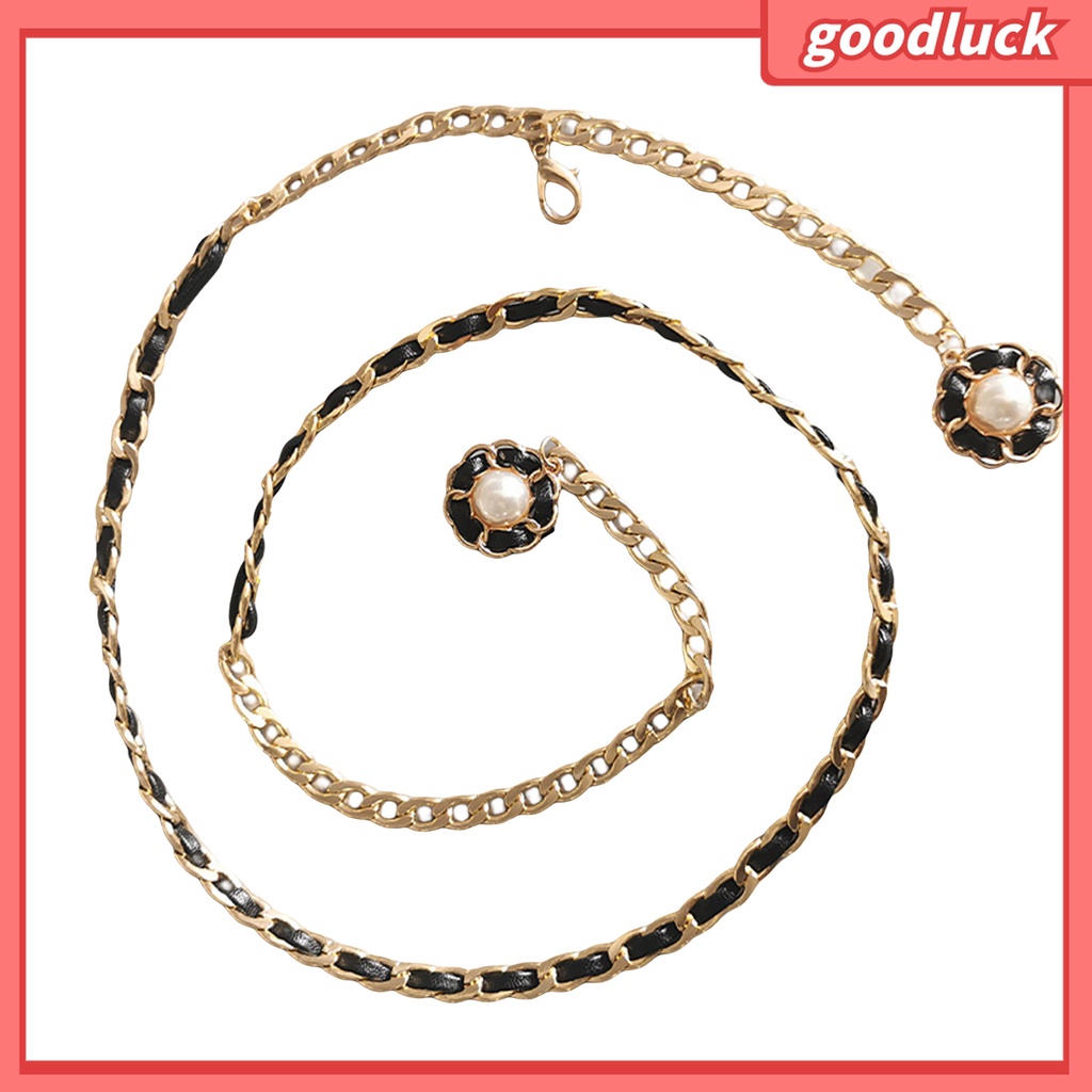&lt; Golu &gt; Dây Xích Đeo Thắt Lưng Quần Jean Bắt Sáng Với Thiết Kế Đơn Giản Trang Trí Đầm / Trang Sức Bằng Hợp Kim Cho Nữ Mặc Hàng Ngày