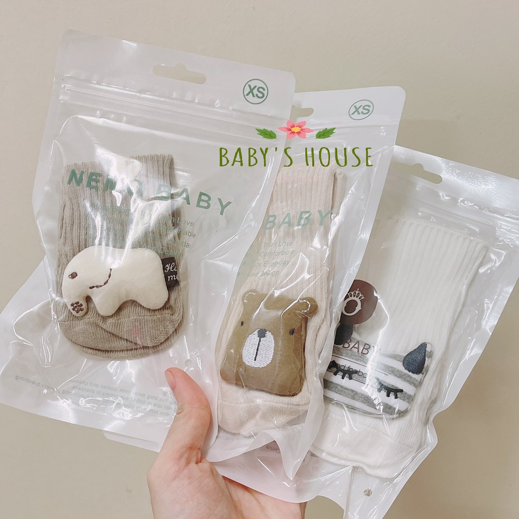 Tất vớ cao cổ cho bé sơ sinh, tất trẻ em hình thú cao cấp có chống trượt T06 - Baby House