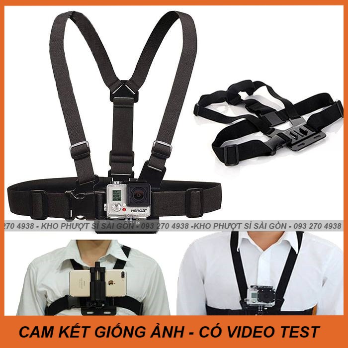 GIỐNG ẢNH -  Dây đeo camera hành trình trước ngực loại tốt đủ phụ kiện - đây đeo camera ngực hành trình chống rung