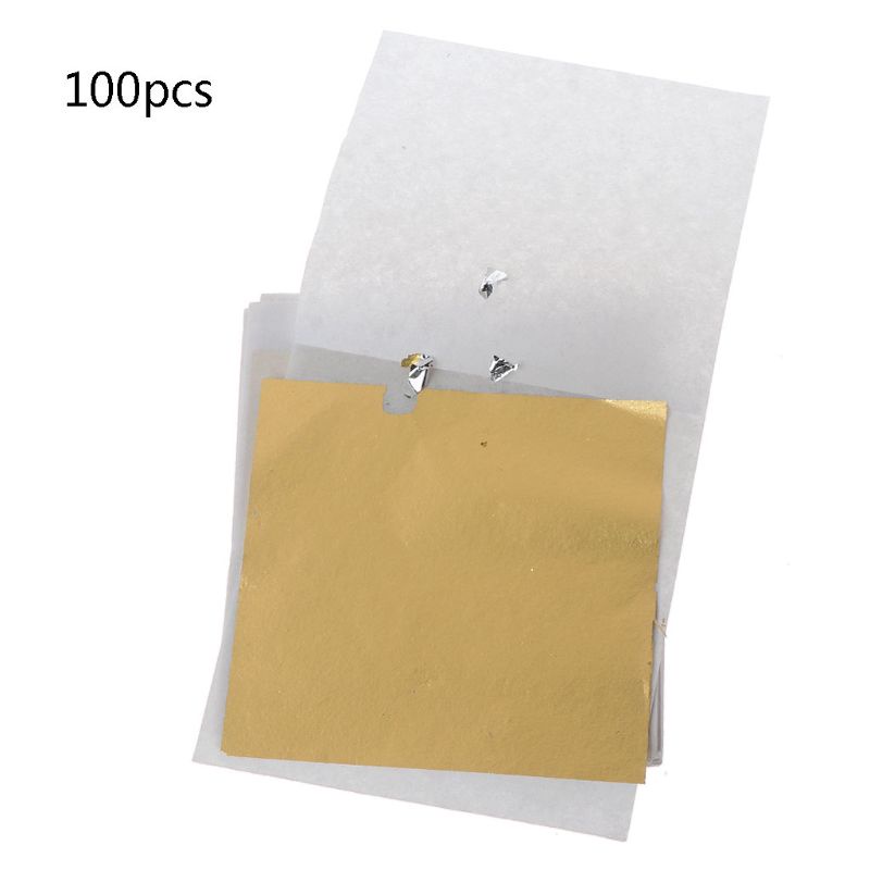 ✿ Set 100 Tấm Silicone Lá Vàng Làm Móng Nghệ Thuật DIY
