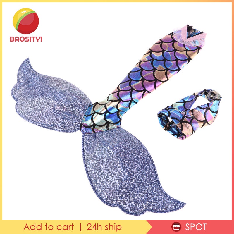 Set chân váy hình dạng đuôi nàng tiên cá kèm áo cổ chữ V cho búp bê 26-29cm