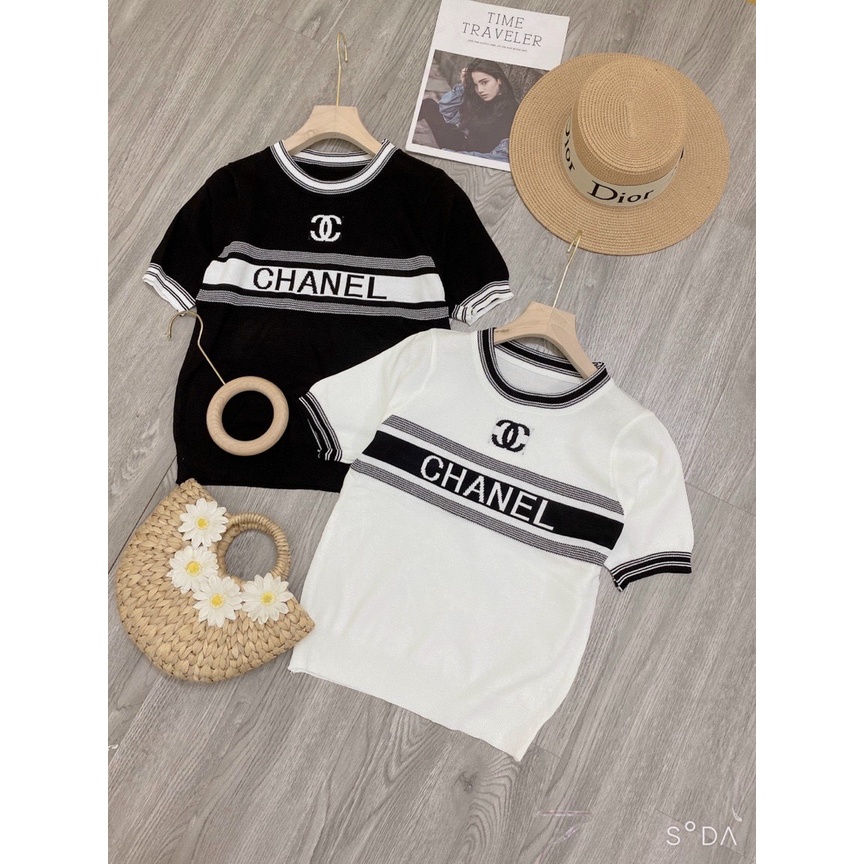 Áo croptop nữ tay ngắn chất len mongtogi màu trắng màu đen hàng Quảng Châu 100%