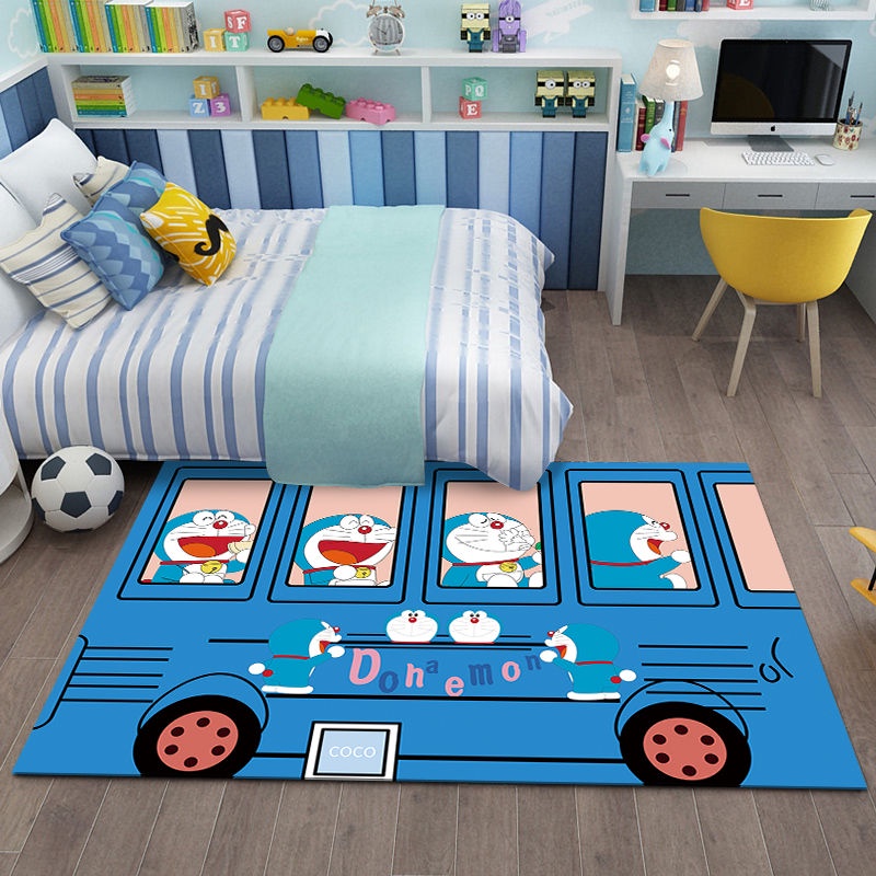 Tấm thảm lót sàn trang trí hình doraemon đáng yêu Bz8